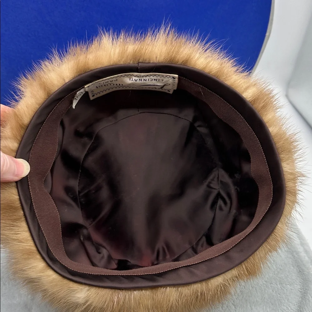 Vintage Lazarus of Paris/Cincinnati Mink Cloche/Pill Box Hat
Dates-1940’s-60’s - Picture 8 of 10